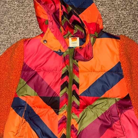 FARM Rio Colorful Patchwork Puffer Jacket - Picture 6 of 7